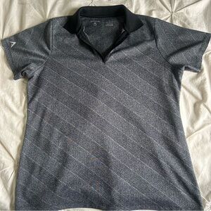 Antigua Womens Large Gray Polo Shirt
